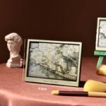 Ancient Town Cherry Blossom Art Fridge Magnet