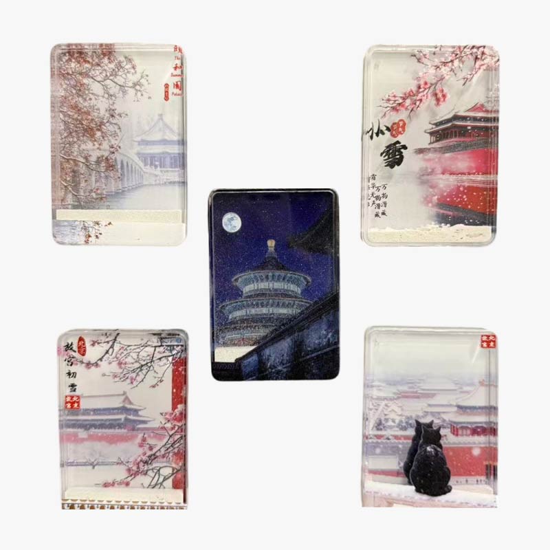 Beijing Forbidden City Snow Scene Magnets Collection