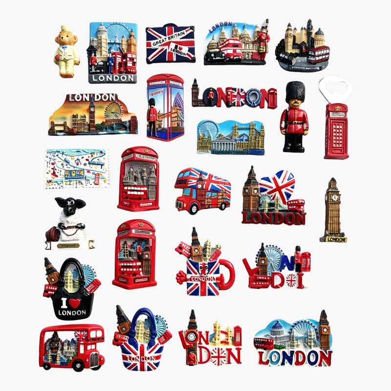 Britain London Travel Fridge Magnets Assortment