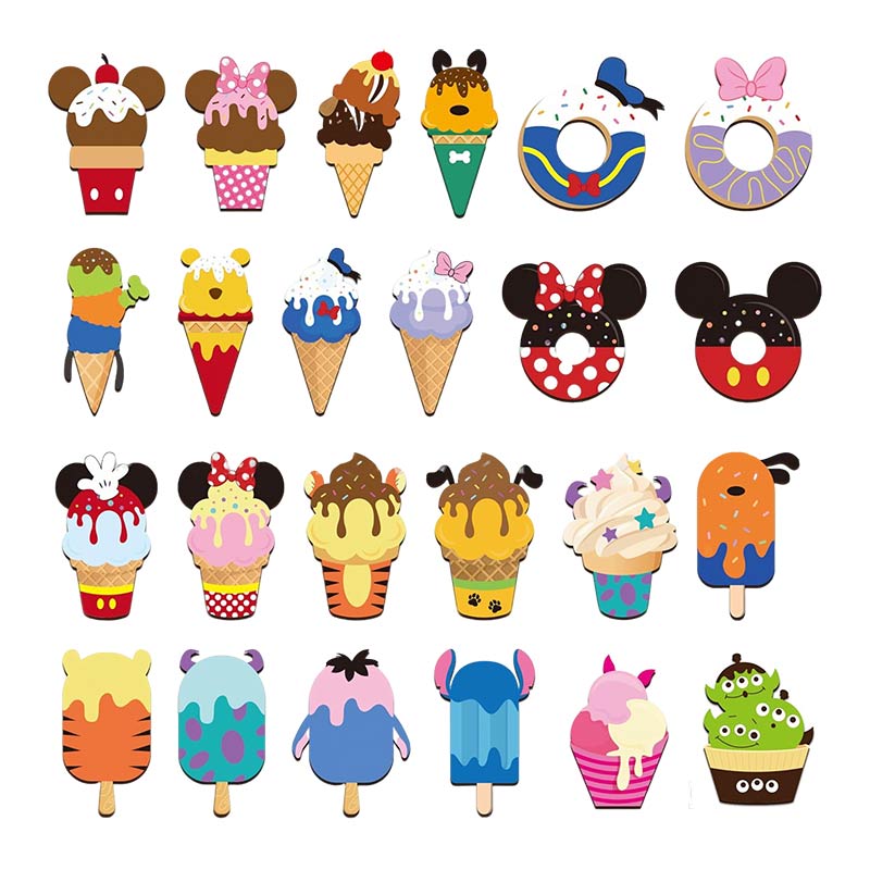 Cartoon Character Ice Cream Donut Fridge Magnets Display