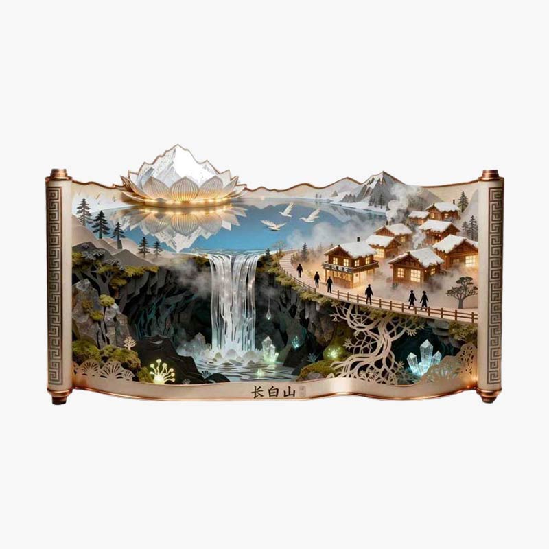 Changbai_Mountain_Scroll_Fridge_Magnet