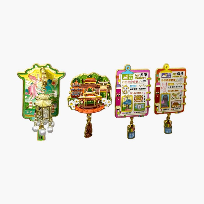 Chinese City Tourist Souvenir Enamel Fridge Magnet Collection