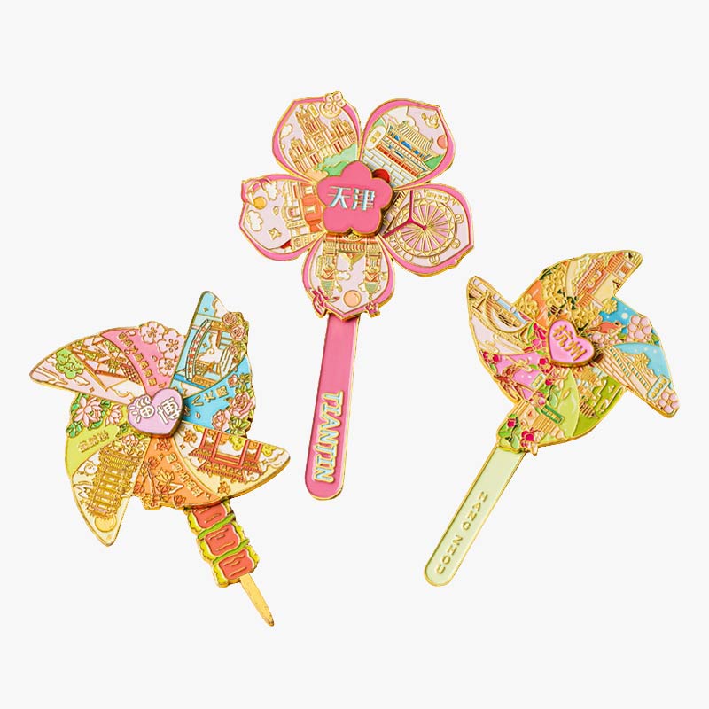 City_Windmill_Flower_Magnets_Set