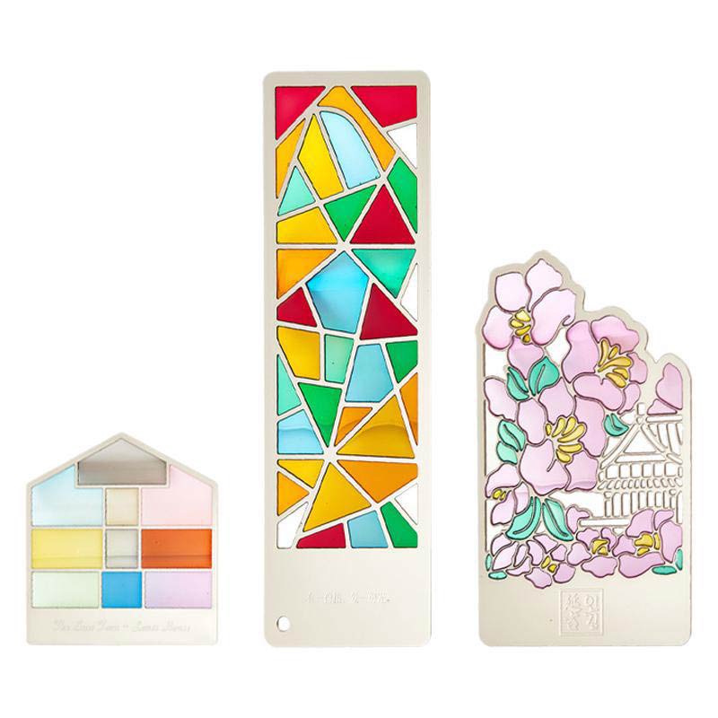 Color Stained Glass Style Hollow Metal Bookmark Collection