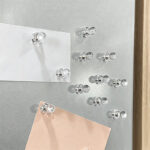 Crystal Ball Fridge Magnets Holding Notes & Photos
