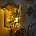 Guilin Phoenix Lantern Enamel Fridge Magnet With Light Pendant