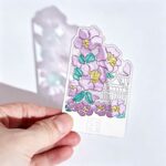 Korean Traditional Flower Building Stained Glass Metal Bookmark