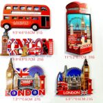 London Sightseeing Resin Fridge Magnets With Size Info