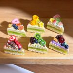 Mini Fruit Triangle Cake Resin Charms Collection
