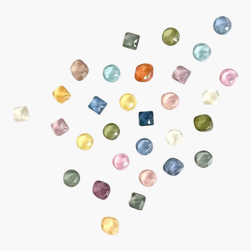 Mixed Shape Glossy Gem Refrigerator Magnets