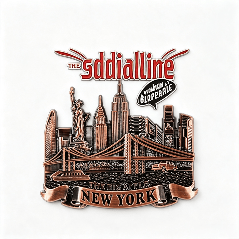 New York Skyline Metal Magnet