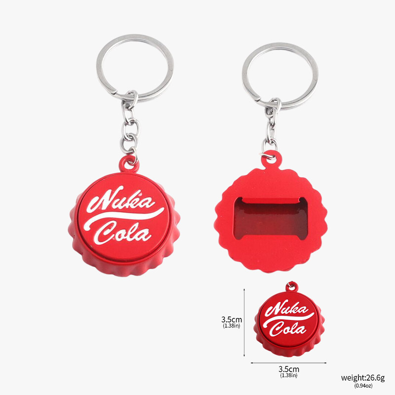Nuka Cola Bottle Cap Shaped Beer Opener Keychain Pendant