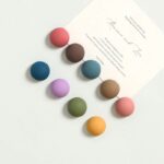 Pastel Matte Round Resin Magnets Set