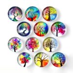 Rainbow Life Tree Art Glass Magnet Collection
