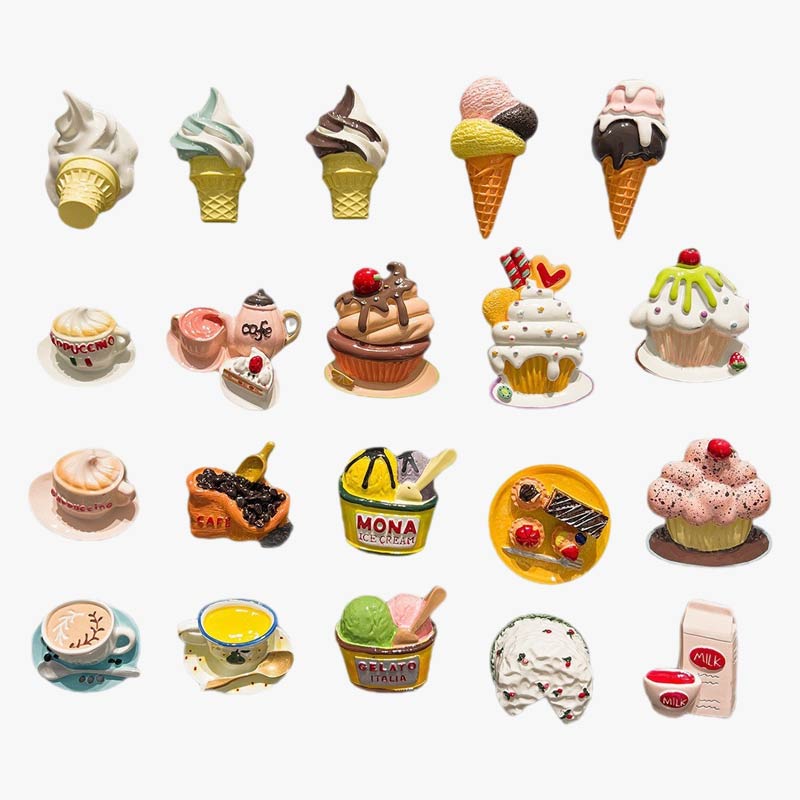 Simulation Ice Cream Cake Fridge Magnet Collection
