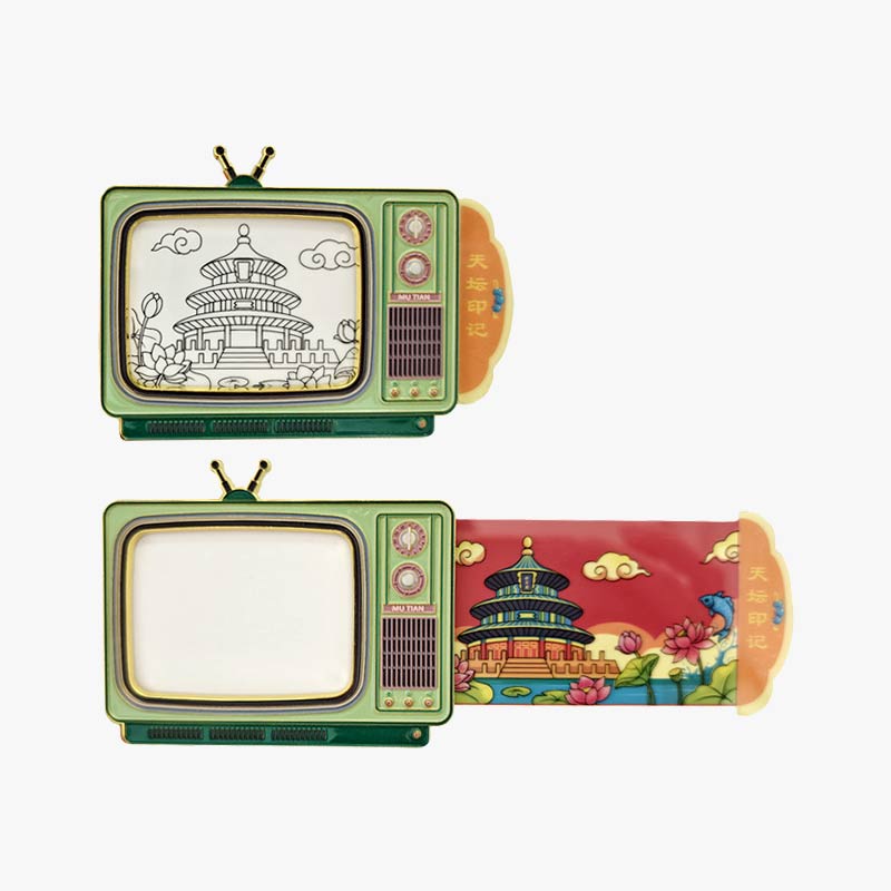 Temple of Heaven Retro TV Sliding Magnet