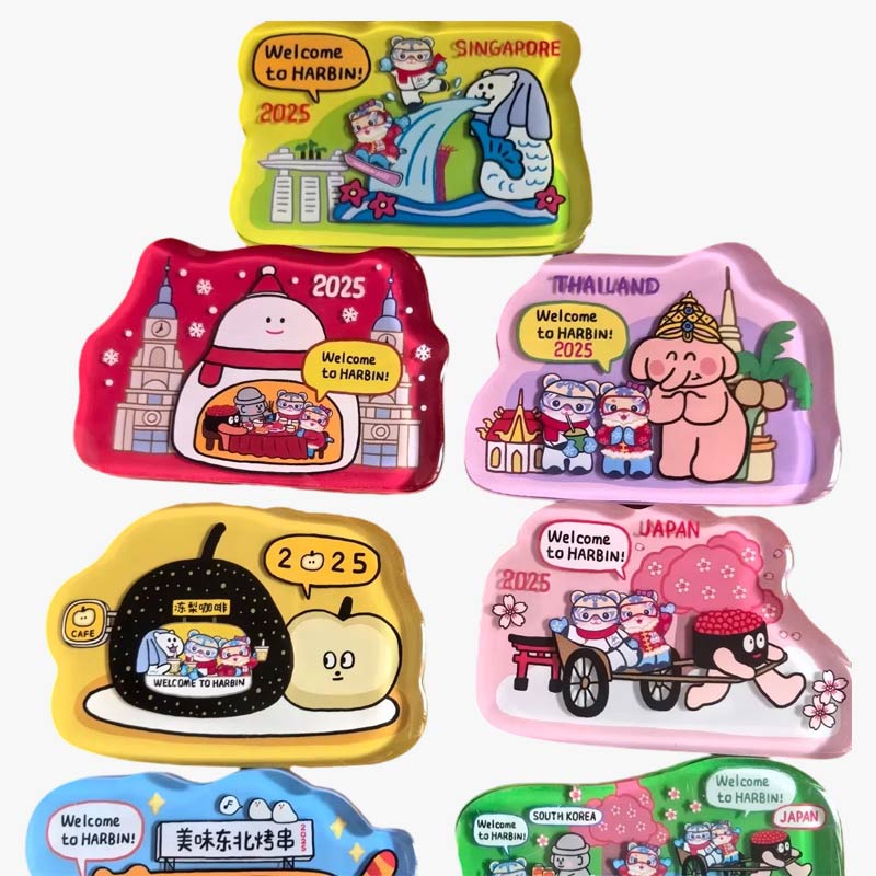 Welcome to Harbin Cartoon Asia Tour Acrylic Fridge Magnets
