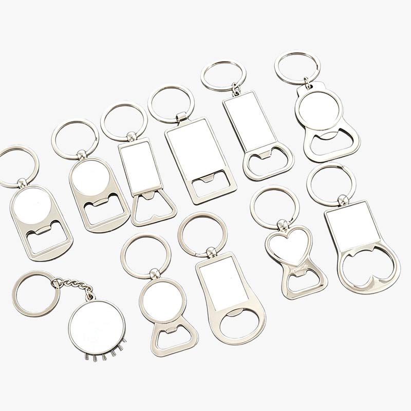 Zinc Alloy Blank Sublimation Bottle Opener Keychain Custom Logo Blanks