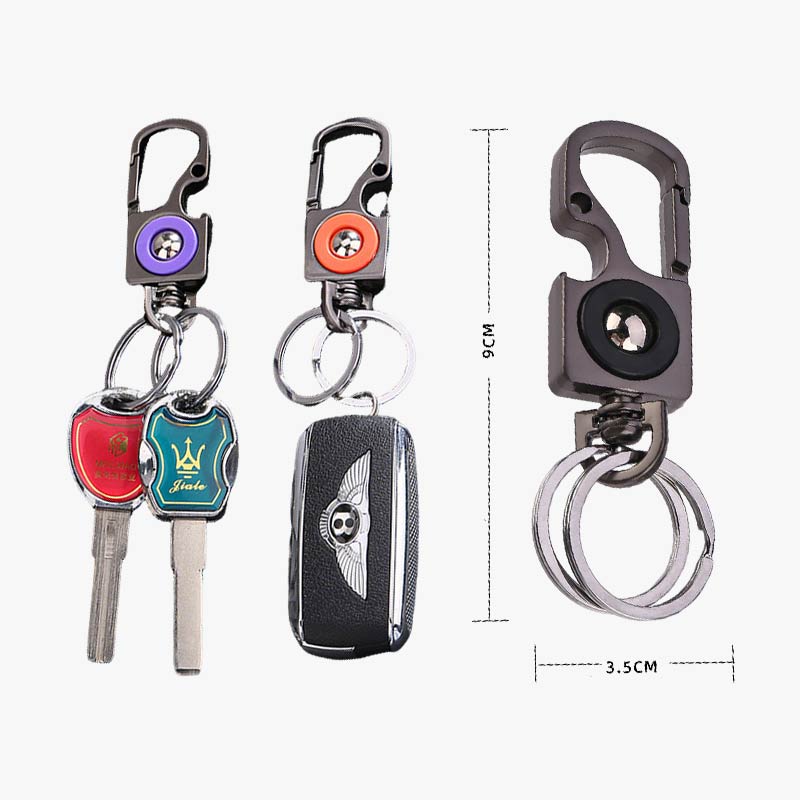 Zinc Alloy Carabiner Keychain with Bottle Opener Function