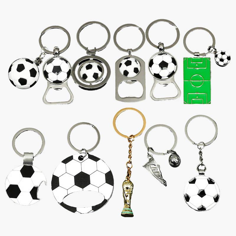 Zinc Alloy Football Soccer Themed Bottle Opener Keychain Collection