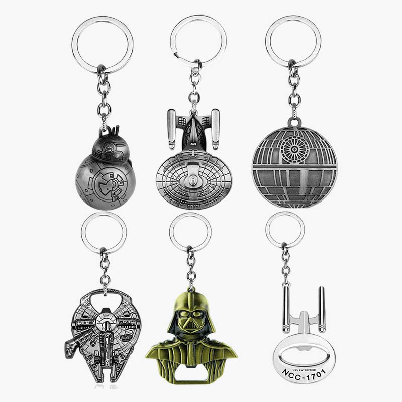 Zinc Alloy Star Wars Themed Beer Bottle Opener Keychain Collection