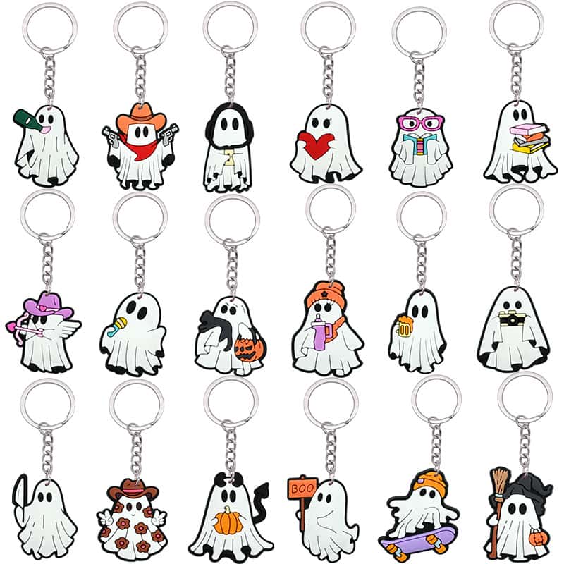 Character custom soft PVC keychains in multiple tested colors