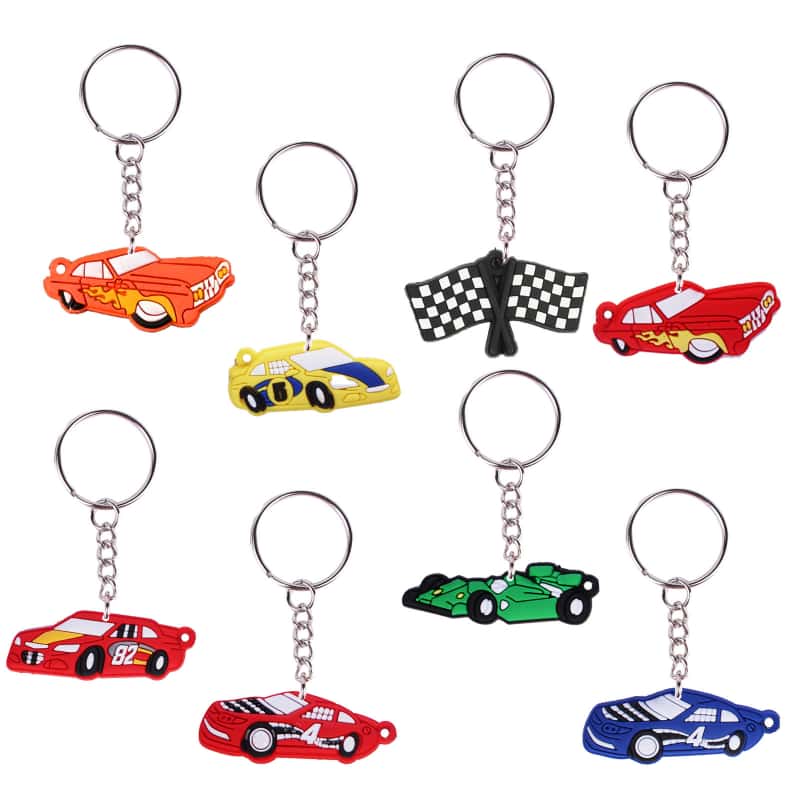 Custom car soft PVC keychains for finished-product inspection