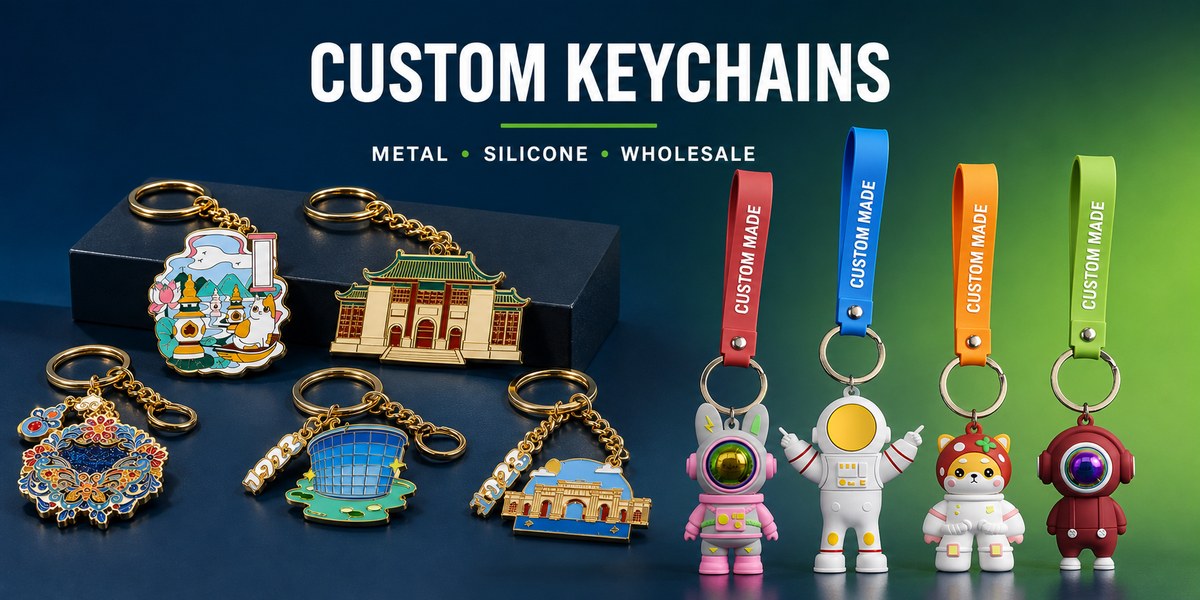 PVC vs silicone vs metal keychains for wholesale custom orders