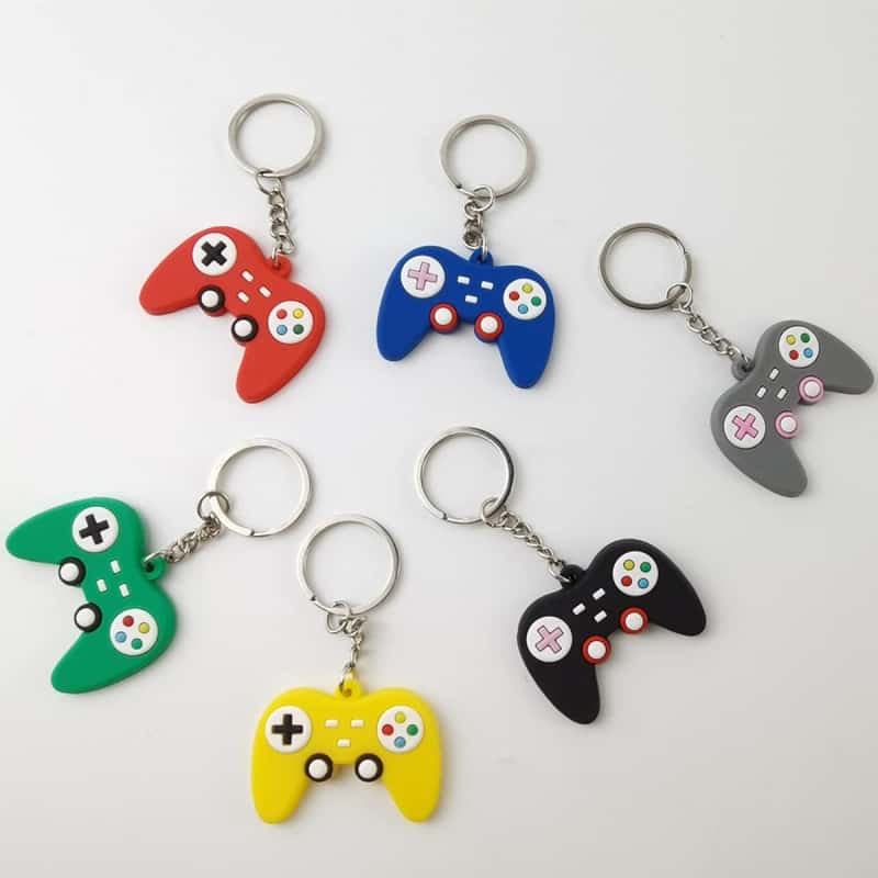 Soft PVC game controller keychains for adult promotional campaigns