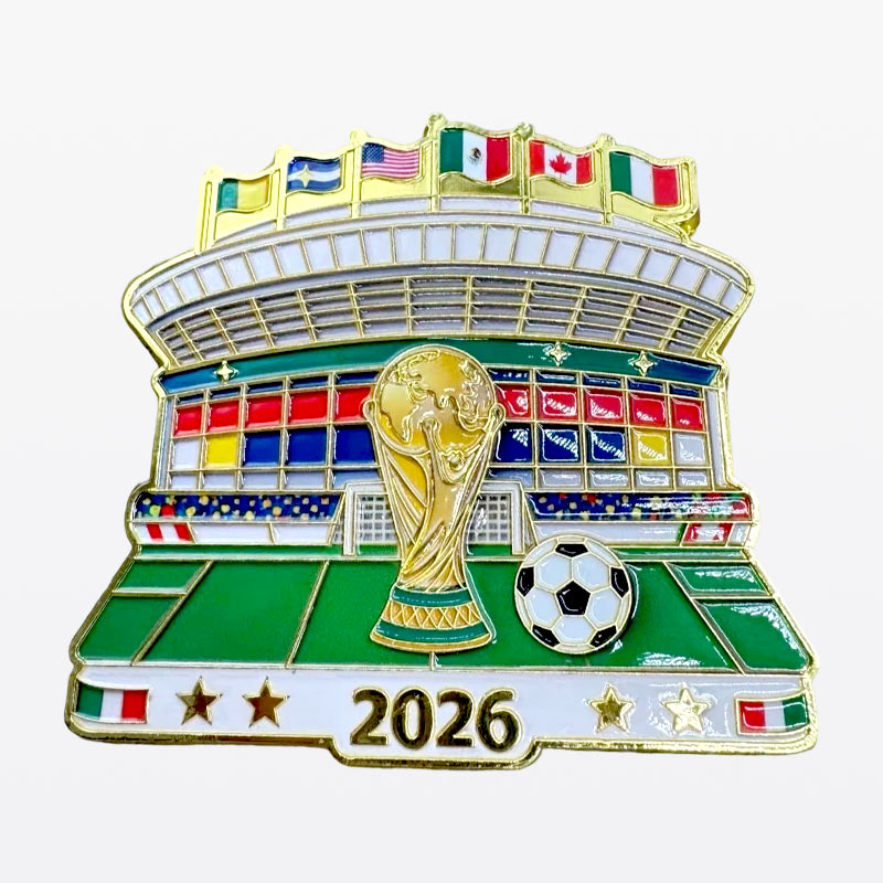 2026 FIFA World Cup Metal Fridge Magnet Stadium Trophy Flags Souvenir