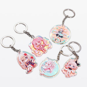 Holographic Film acrylic keychain example