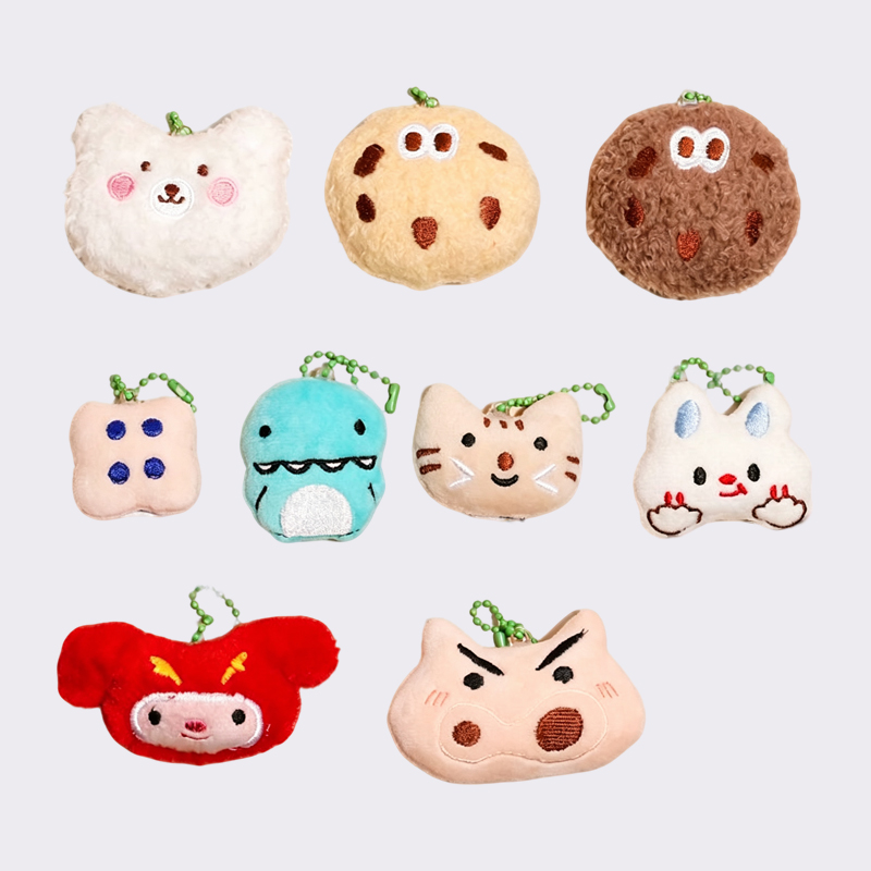 Assorted Small Embroidery Plush Charms