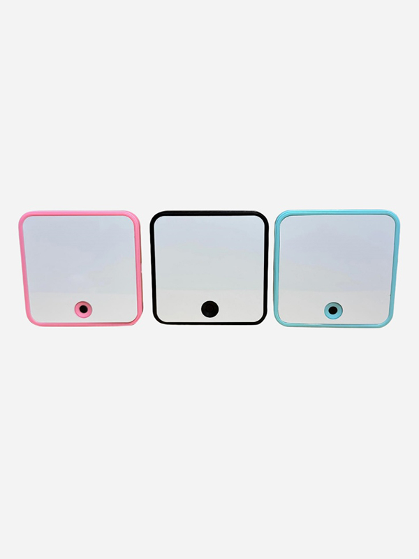 Blank Sublimation Square Music Player Case 3‑Color Pink Black Cyan Front View-600x800