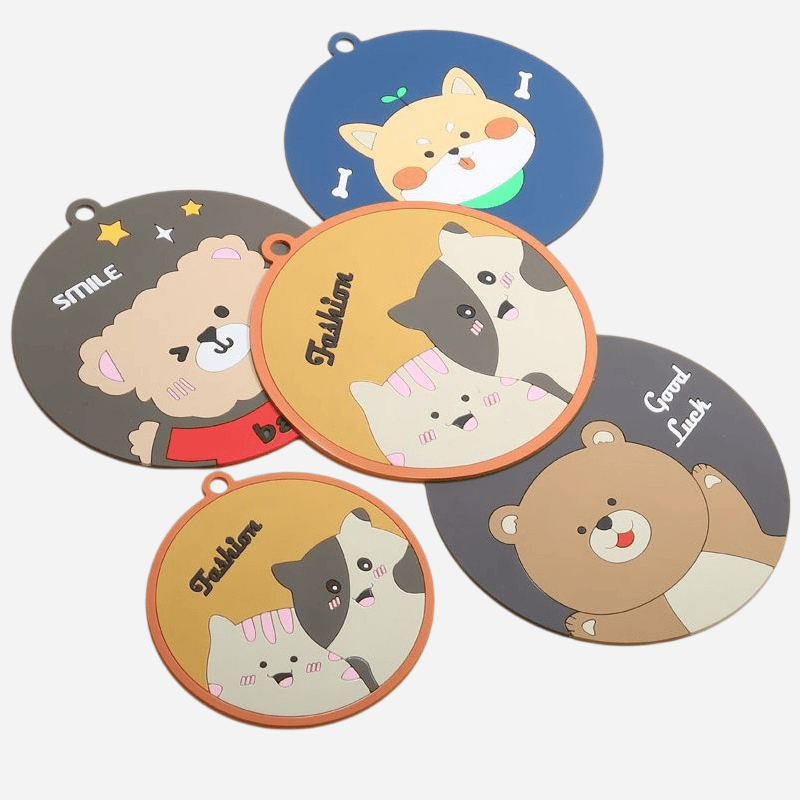 Custom PVC coasters with cartoon pet prints