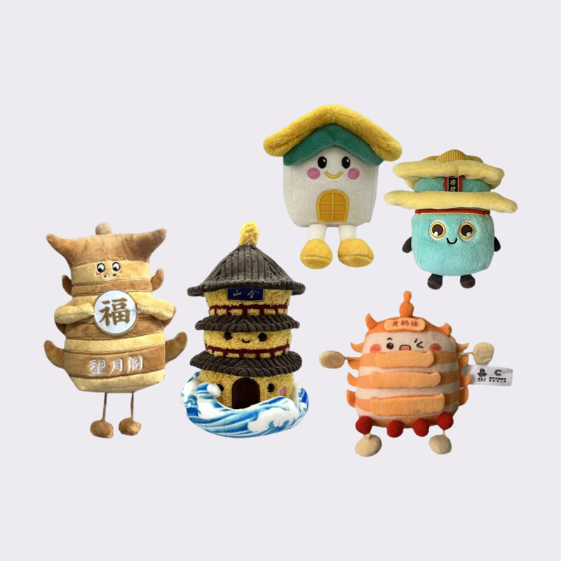 Chinese Ancient Building Plush Toys