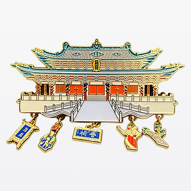 Chinese Ancient Palace Metal Fridge Magnet Hanging Charms Souvenir