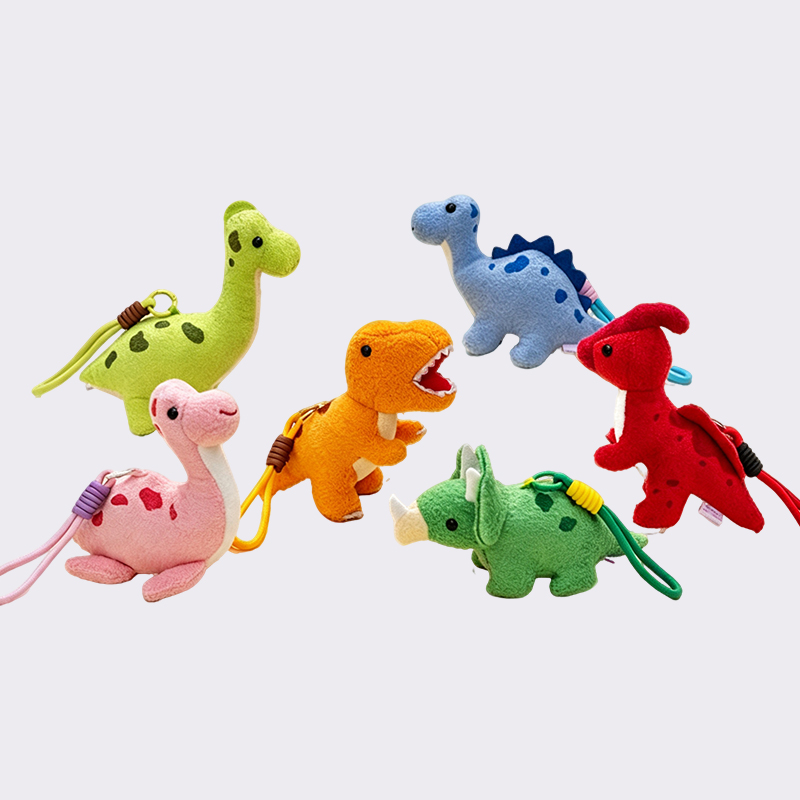 Colorful Dinosaur Mini Plush Charms