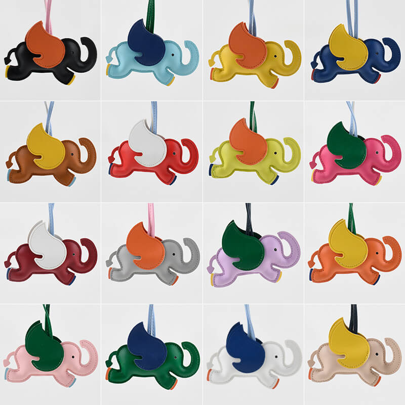 Colorful Flying Elephant Bag Charms