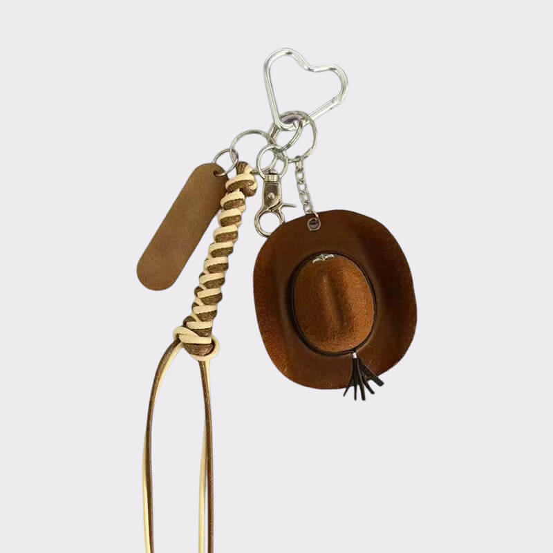 Cowboy Hat Braided Keychain