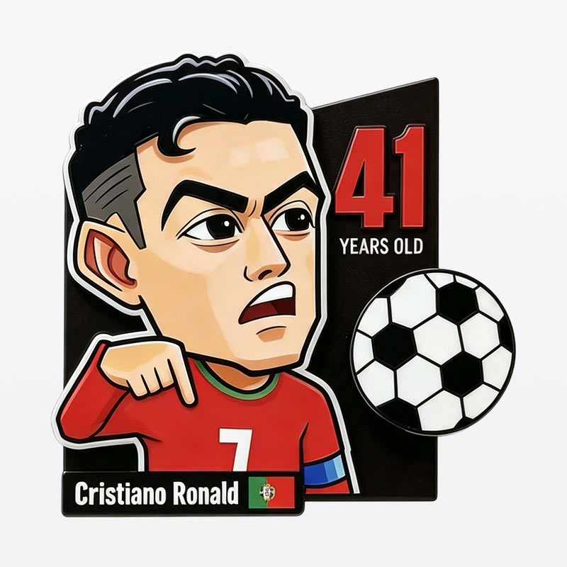 Cristiano Ronaldo Portugal 41 Metal Fridge Magnet Pin