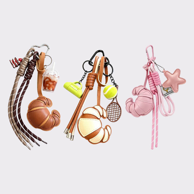 Croissant Bread Style Keychains