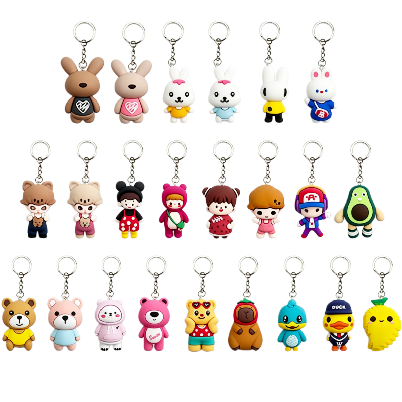 Custom 3D PVC Keychains Made for Brands & Bulk Orders