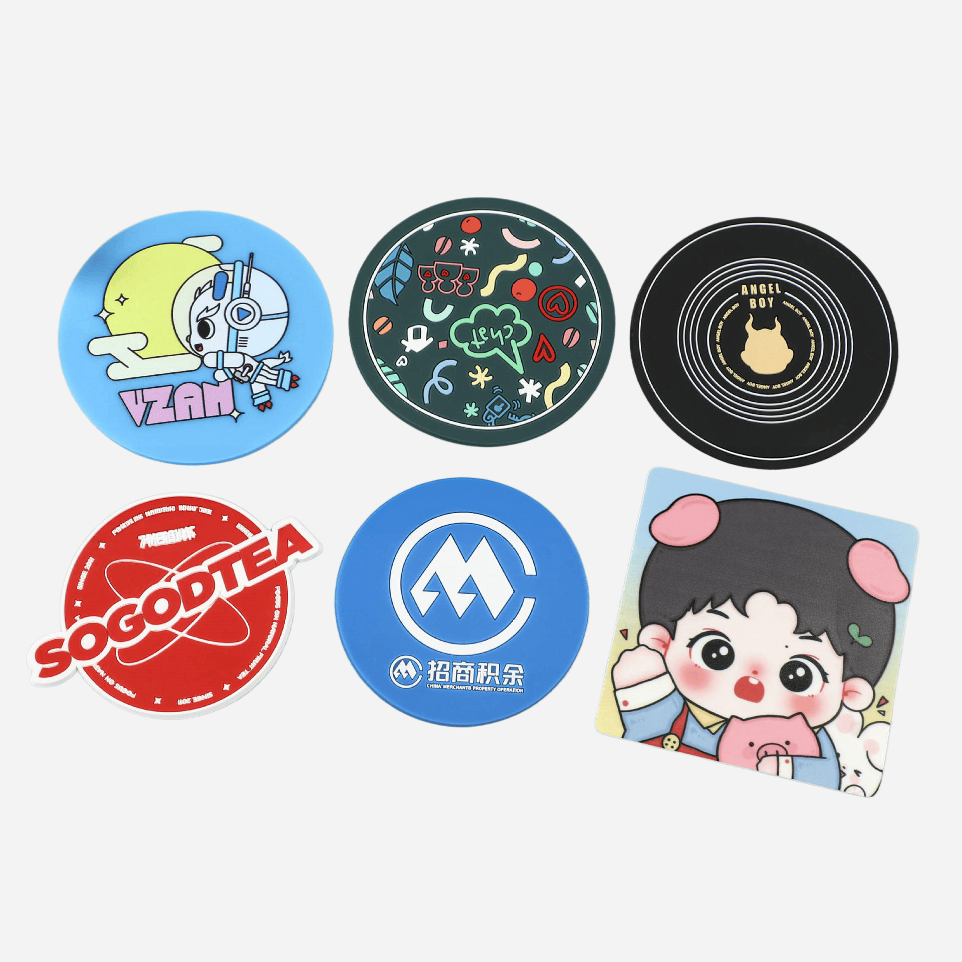 Custom IP cartoon character PVC coasters
