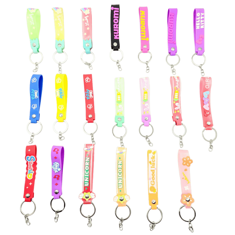 Custom PVC Wristband Keychains For Brands & Bulk Orders