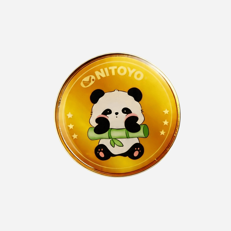 Epoxy resin dome custom metal badge example