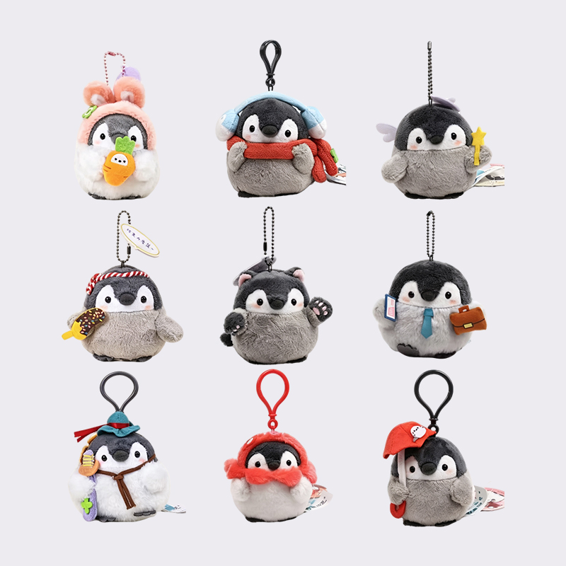 Dress‑up Penguin Plush Keychains