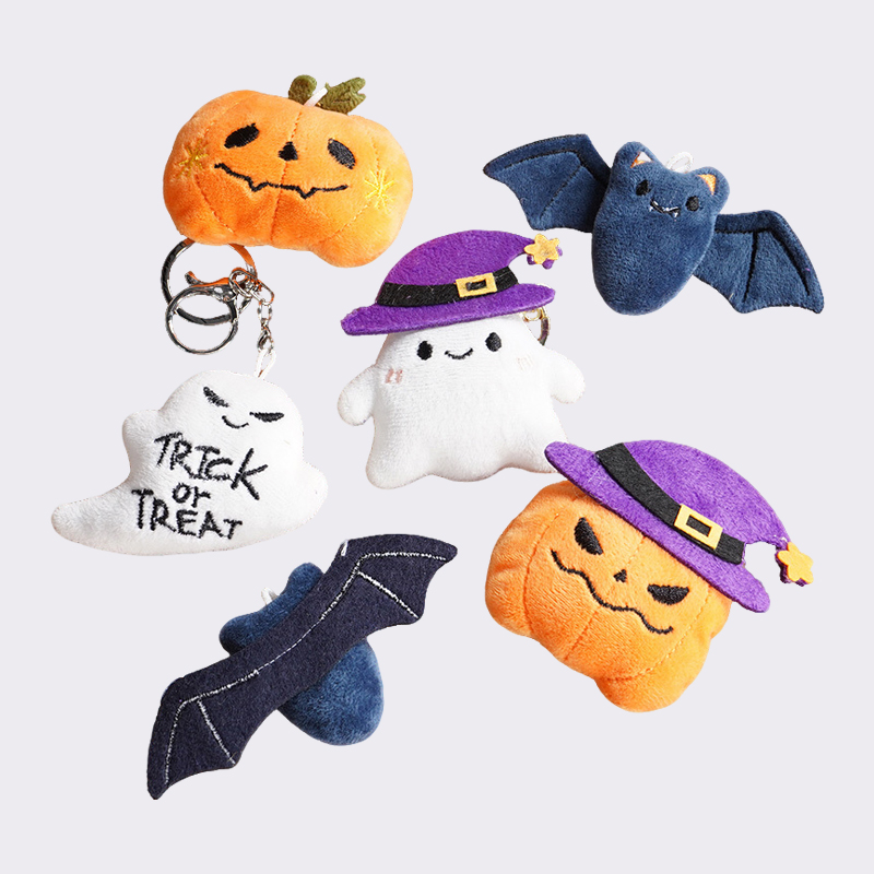 Halloween Pumpkin Ghost Bat Plush Ornaments