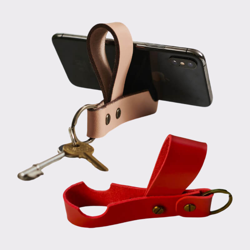 Leather Phone Grip Key Strap