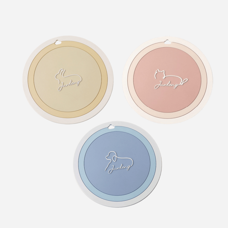 Minimalist line art pet custom PVC coasters