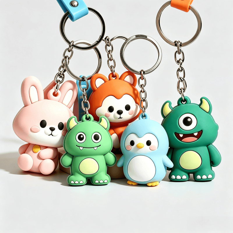 Monster & Wildlife 3D PVC Keychains